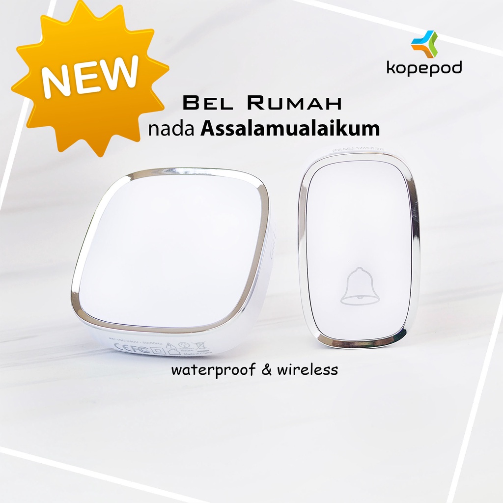 Kopepod Bel Pintu Wireless Door Bell / Waterproof IP44 Bel Rumah Wireless