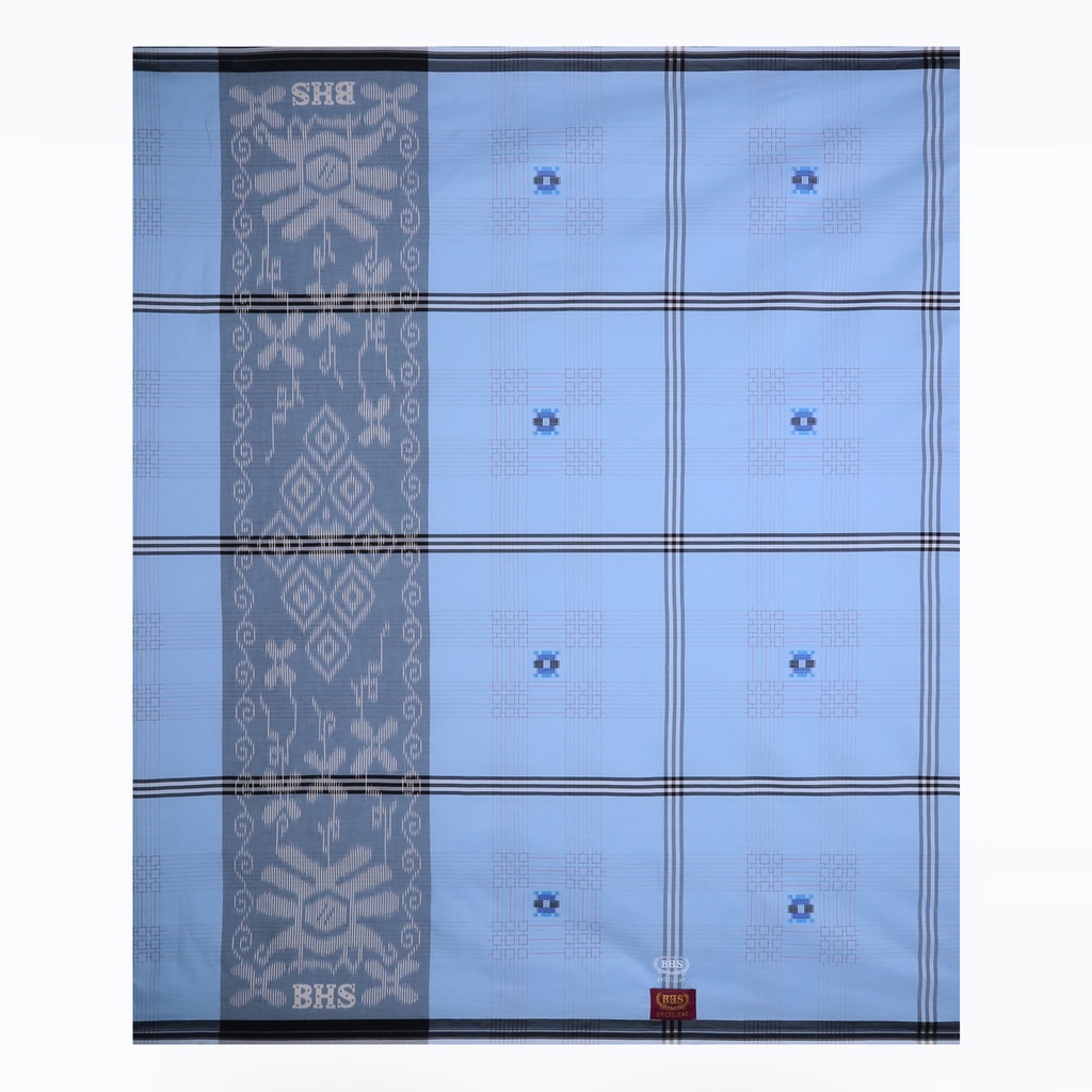 Sarung BHS Excellent Gold Motif E52 SCB Biru Muda / BHS COD/ TERMURAH/ FULL TAG/ ORIGINAL