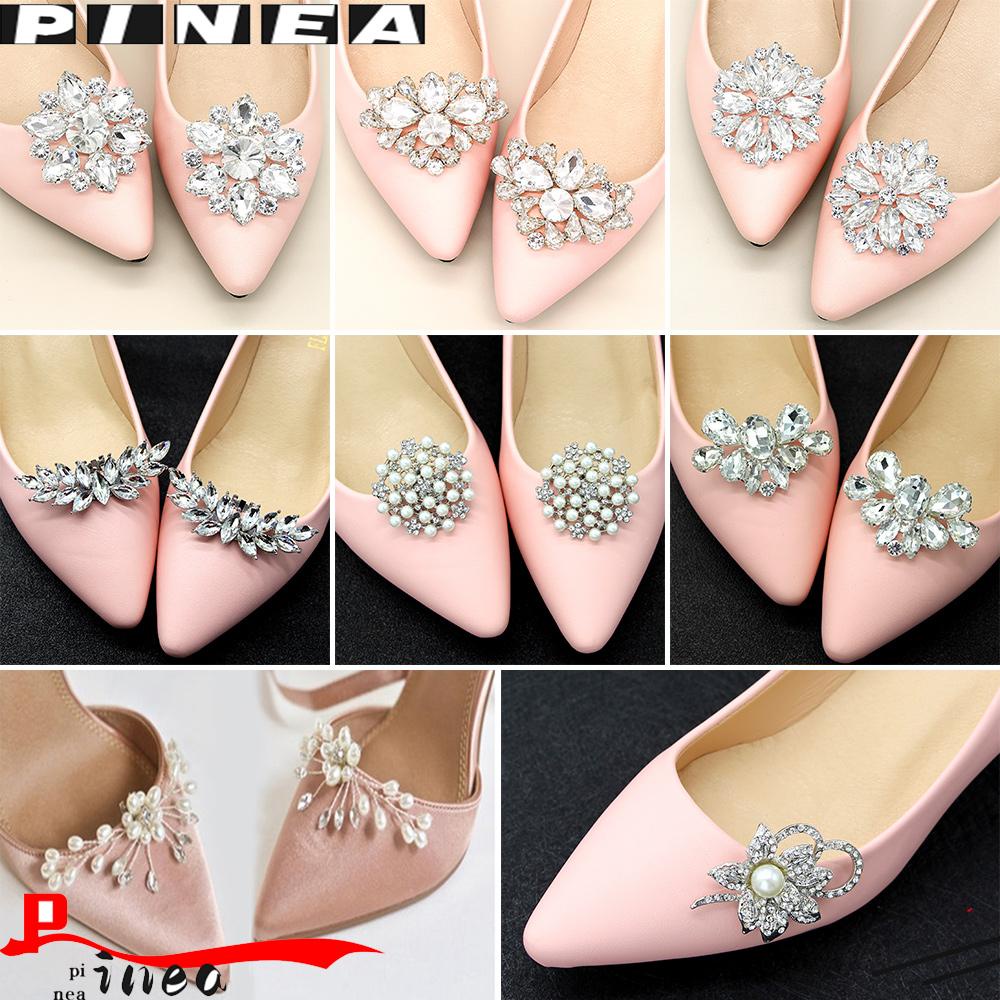 1Pc Women Shoe Clip Wedding Shoes High Heel Buckle Shiny Rhinestone Bride Decoration