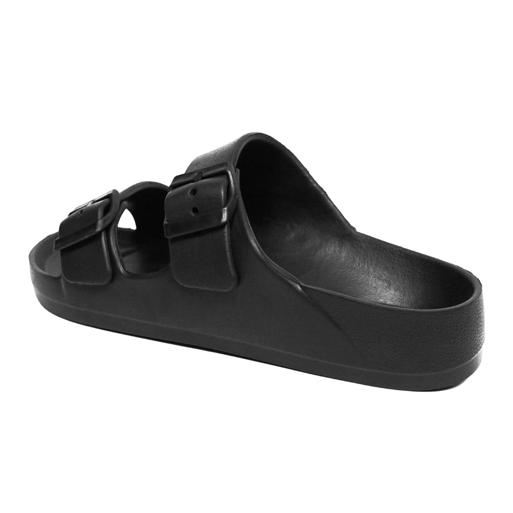 Geje Apparel - Sandal Slop Karet Pria Gesper Double Strap