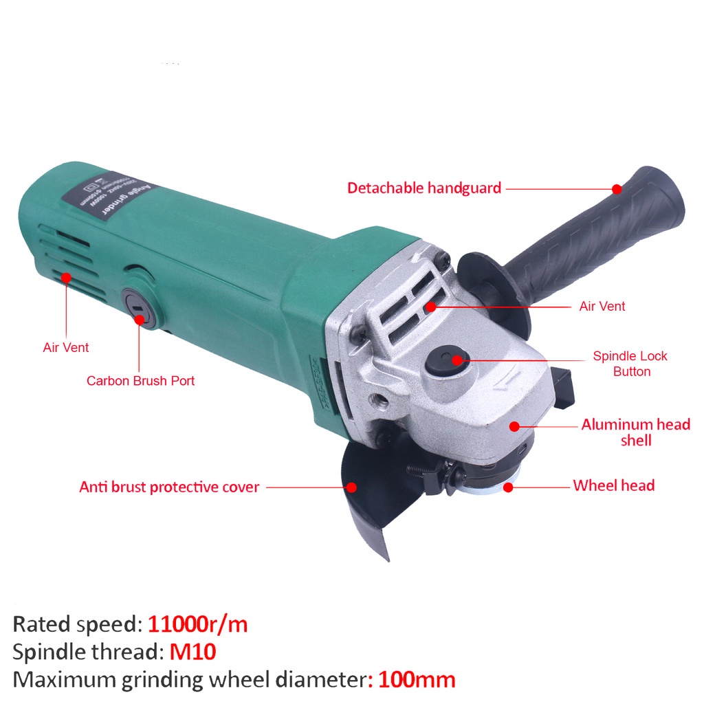 PAKET LENGKAP !!! Angle Grinder Mesin Gerinda Tangan free accerois