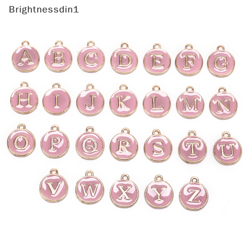 [Brightnessdin1] 26pcs Huruf Alfabet Ch Inisial Huruf Gelang Perhiasan DIY Craft Making Boutique