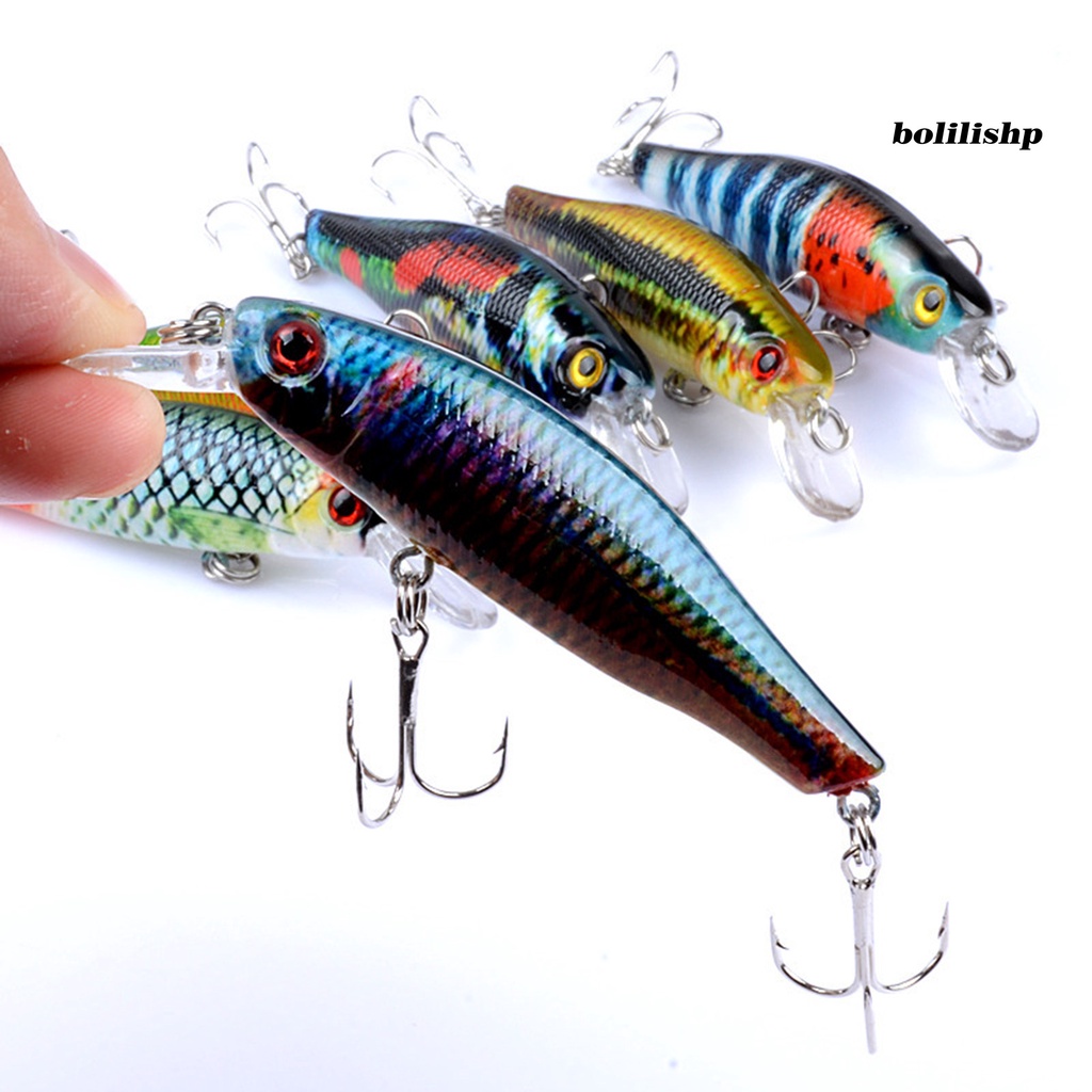 Bo-8.5cm/8.7g Umpan Bionic Vibrant Color Desain Mata 3D Tampak Realistis Dengan Kait Treble Halus Meningkatkan Tingkat Memancing Warna-Warni Buatan Umpan Hidup Angling Lure Gadget