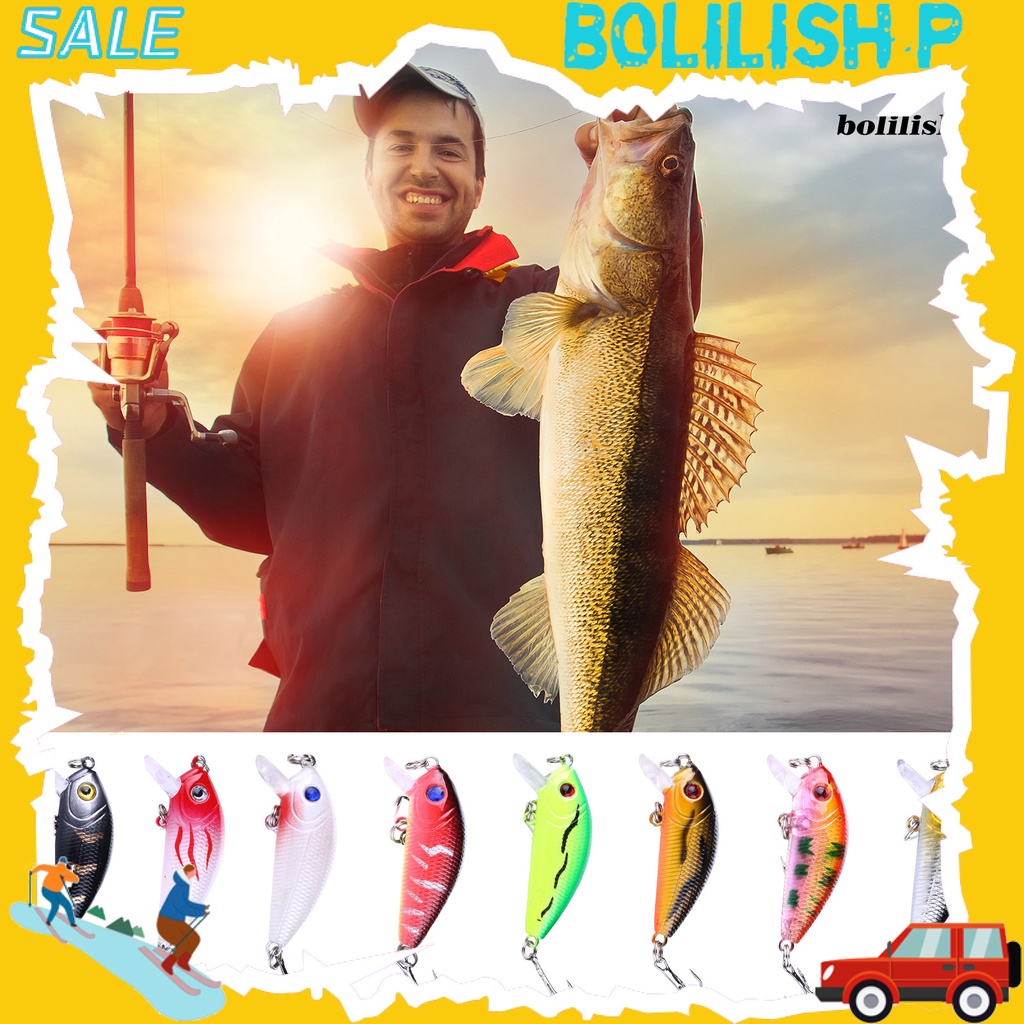 Bo-5cm/3.6g Ikan Kecil Lure 3D Simulasi Fisheye Treble Hook Menggoda Culter Alburnus Bass Lure Memancing Luar Ruangan