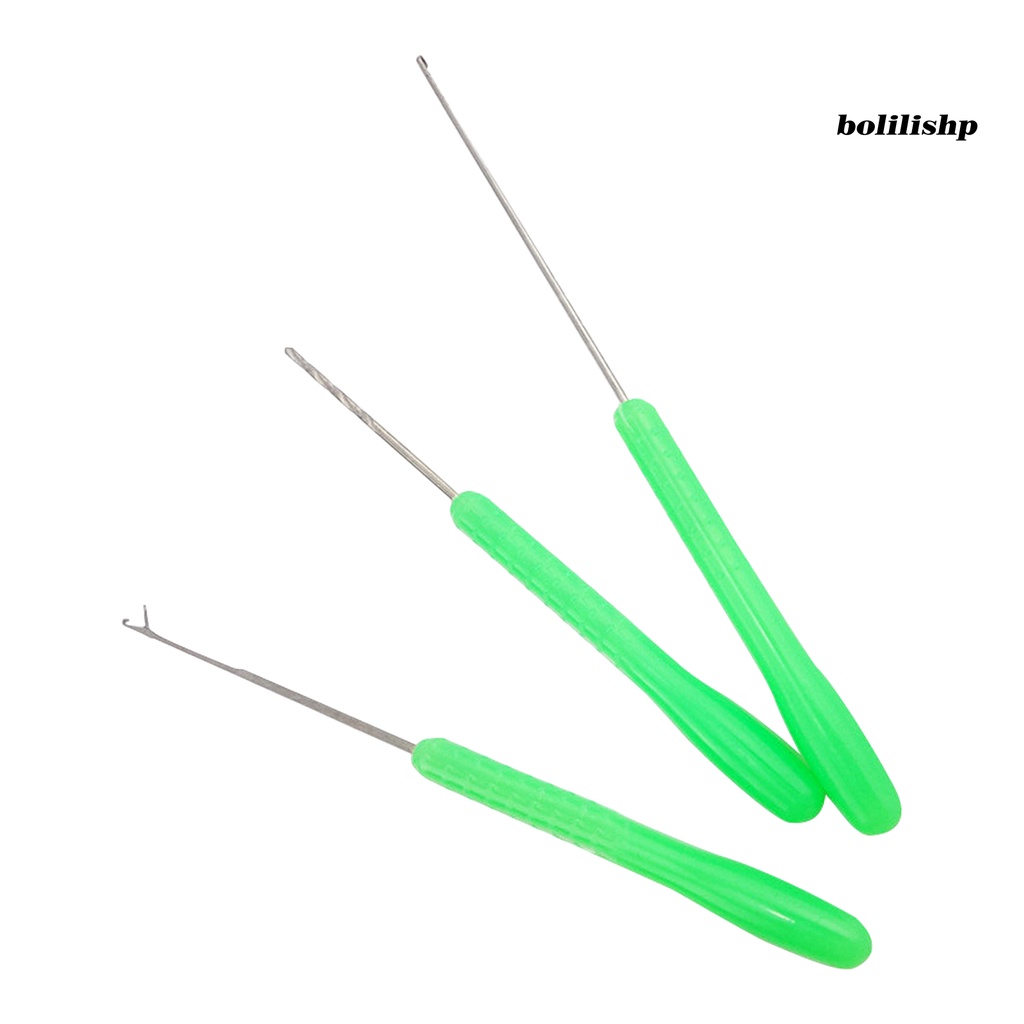 Bo-3 Pcs/Set Umpan Jarum Set Sederhana Digunakan Kuat Dan Kokoh Portabel Tahan Aus Ukuran Kecil Memakai Umpan Baja Karbon Tinggi Tahan Lama Anti Karat Lure Needle Set Untuk Memancing Di Luar Ruangan