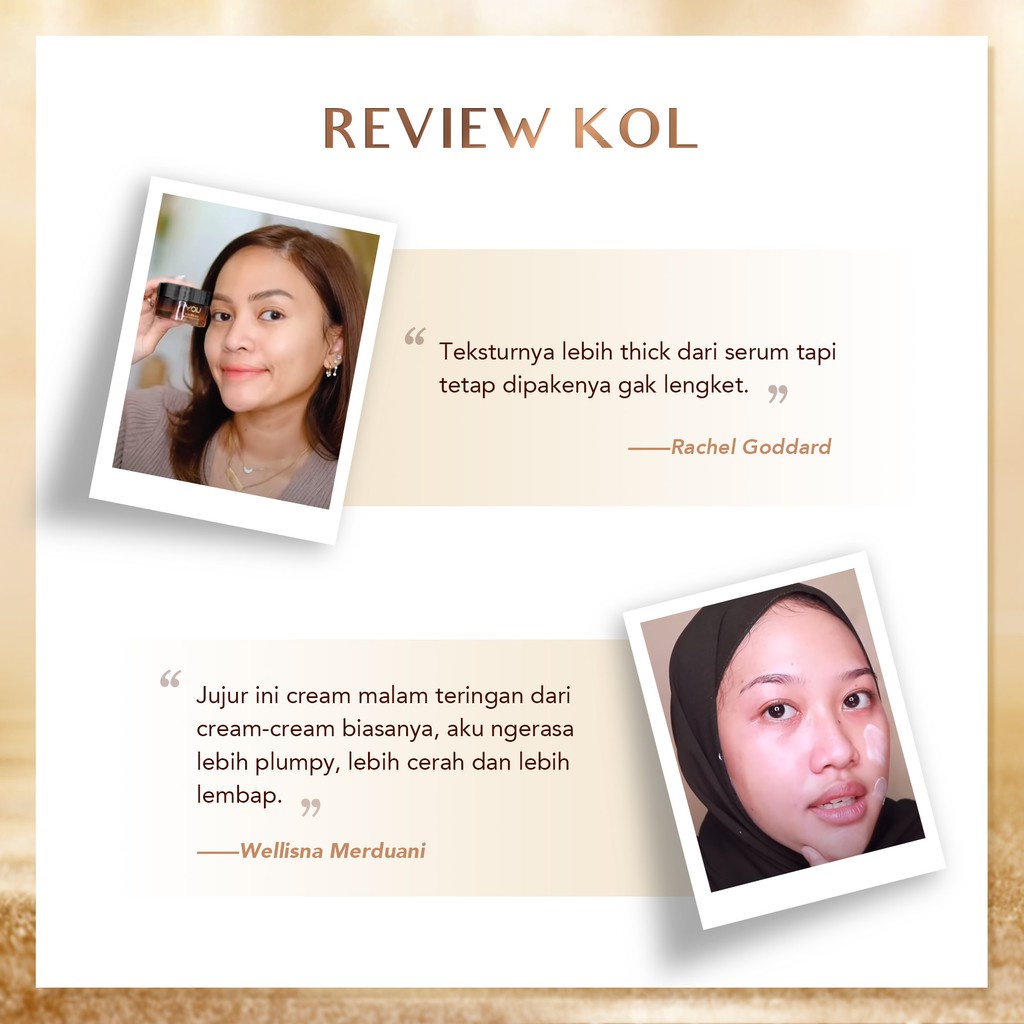 YOU Golden Age Revitalizing Night Cream 18g [Overnight Skin Reviving Complex] | Skin Care Krim Wajah Anti Aging with Shea Butter VITAMINKU