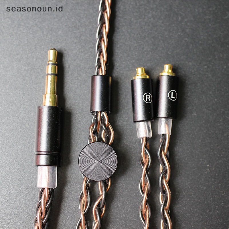 Seasonoun Upgrade Kabel Earphone MMCX Upgrade Kabel Earphone Pengganti Kabel Tukar Audio Kabel Headphone Earphone DIY Kabel MMCX Plug Pengganti Shure SE535 SE846.