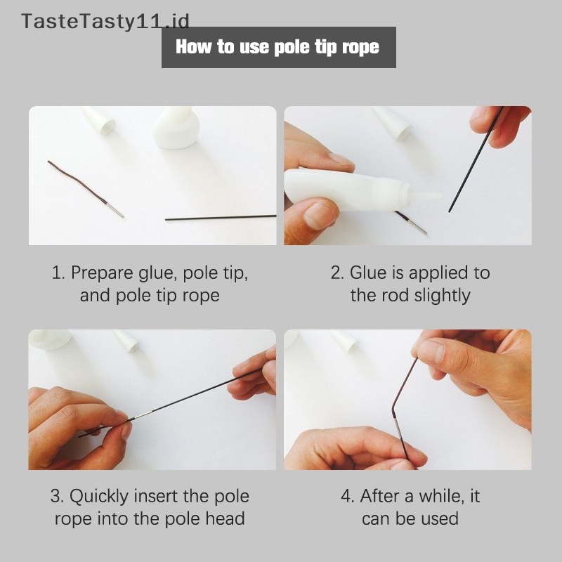 Tastetasty 10Pcs Terbaru Ujung Batang Tangkap Maksimal Ujung Tongkat Pancing Fly Rod Tip 0.8mm-2.2mm Fishing Tackle.