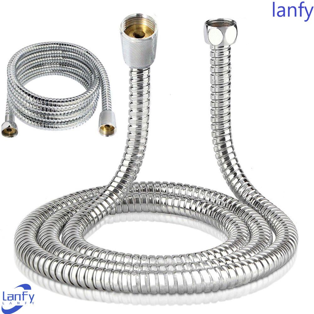 Lanfy Selang Shower Extension Stainless Steel Kepala Shower Ledeng Tabung Shower Holder Selang Air