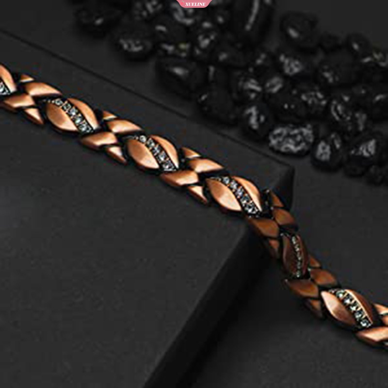 Gelang Magnetik Warna Tembaga Vintage Untuk Wanita Arthritis Pereda Nyeri Adjustable Bio Energy Gelang Aksesori Tekanan Darah [ZXL]