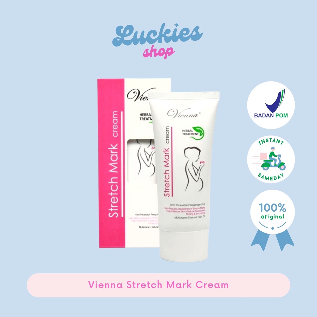 Vienna Stretch Mark Cream 80ml Tube Ori BPOM Penghilang Stretch Mark Cream Penghilang Bekas Luka