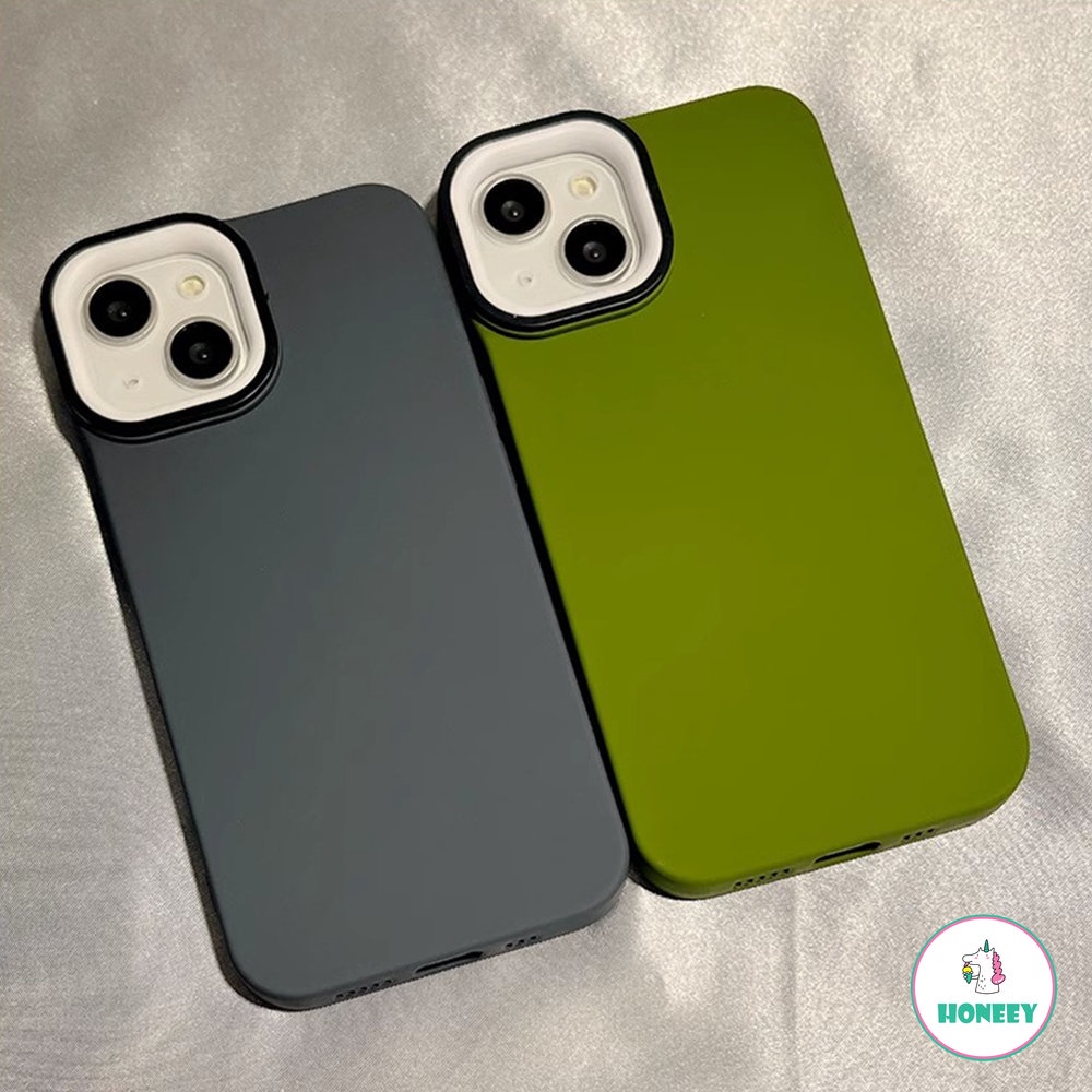 Casing Ponsel Untuk Apple14Kualitas Buram Nyaman Untuk iPhone XR 11 12 13 14 Pro Max 7 8Plus Warna Solid Sederhana Shockproof Lembut Silicone Cover