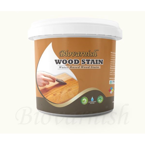 Plitur Pelitur Kayu 1kg Woodstain Politur Waterbased | Biovarnish Wood Stain