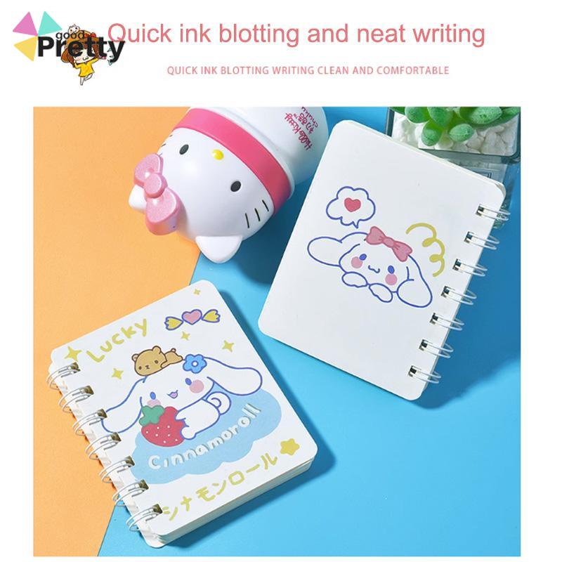 A7 Cute Mini Coil Notebook Kartun Kuromi Girly Notepad Portable Portable Small Diary - PD