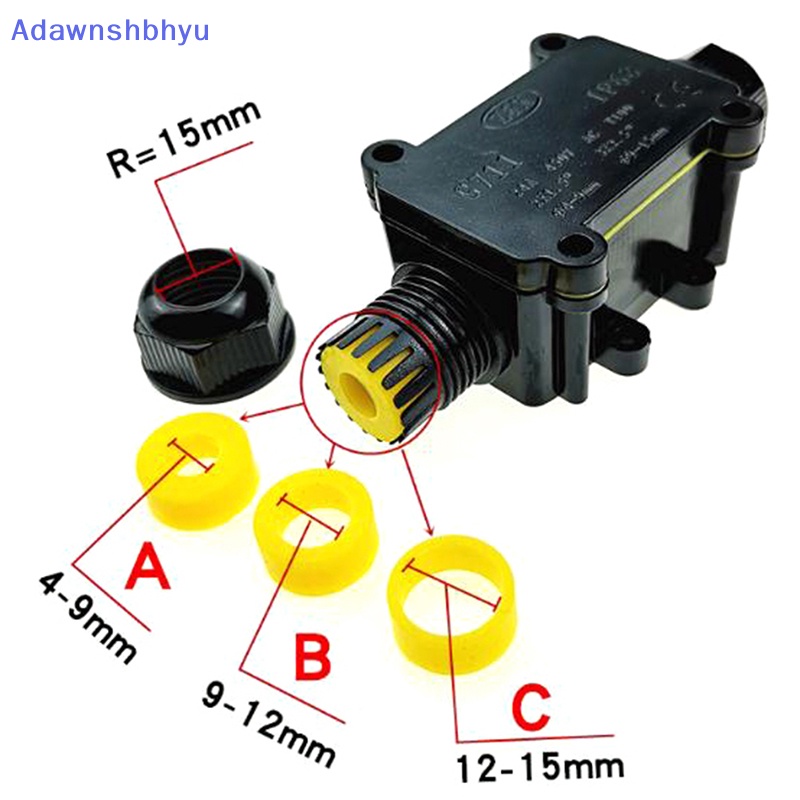 Adhyu Junction Box Listrik Waterproof 2arah Untuk Kabel Lighg Outdoor IP68 ID