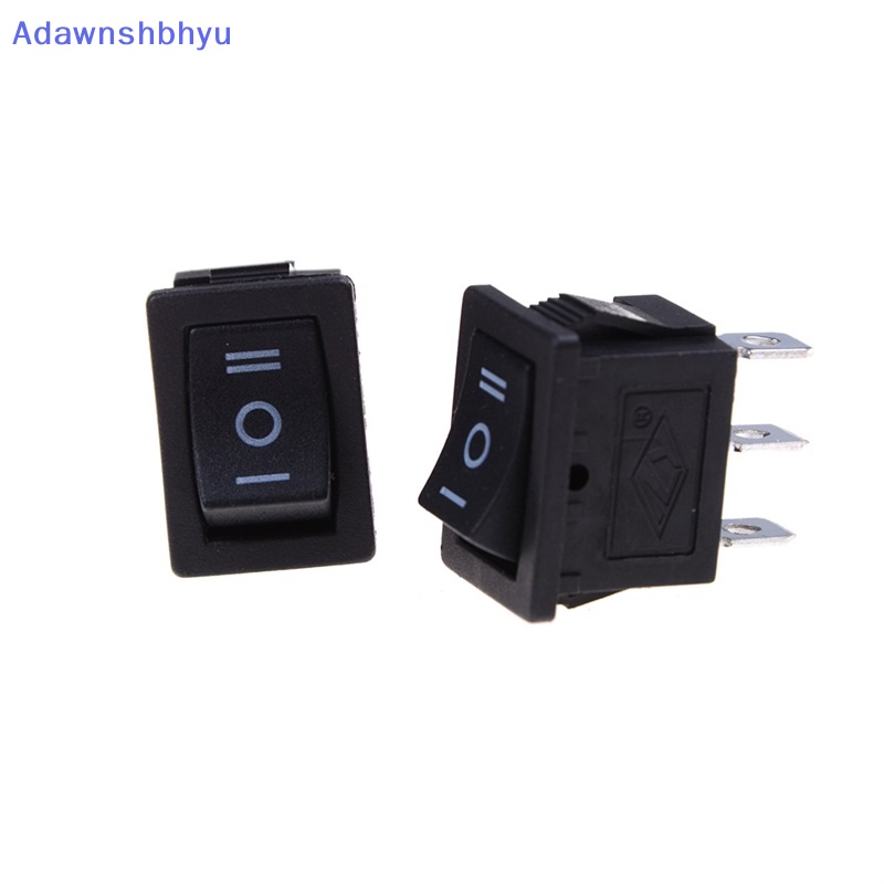 Adhyu 5pcs SPDT On/Off/On Saklar Rocker Switch Mini Hitam 3pin AC 6A /250V 10A/125V ID