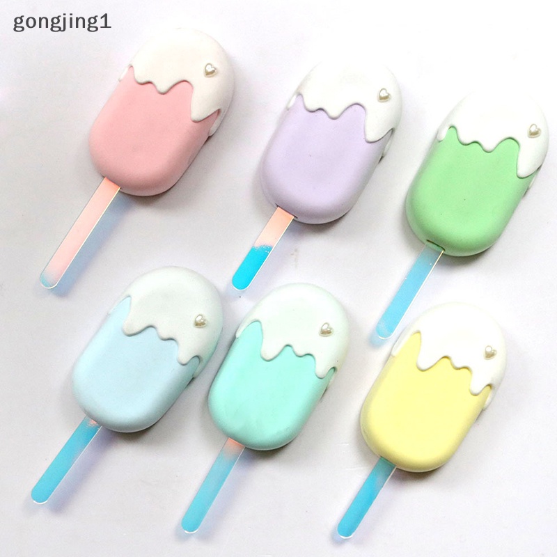 Ggg 10pcs Stik Es Krim Akrilik Popsicle Stick Anak DIY Ice Cream Sticks Cetakan ID