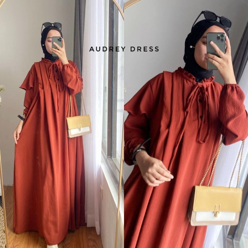 𝐏𝐆𝐌𝐓 • AUDREY DRESS CRINKLE AIRFLOW GAMIS WANITA