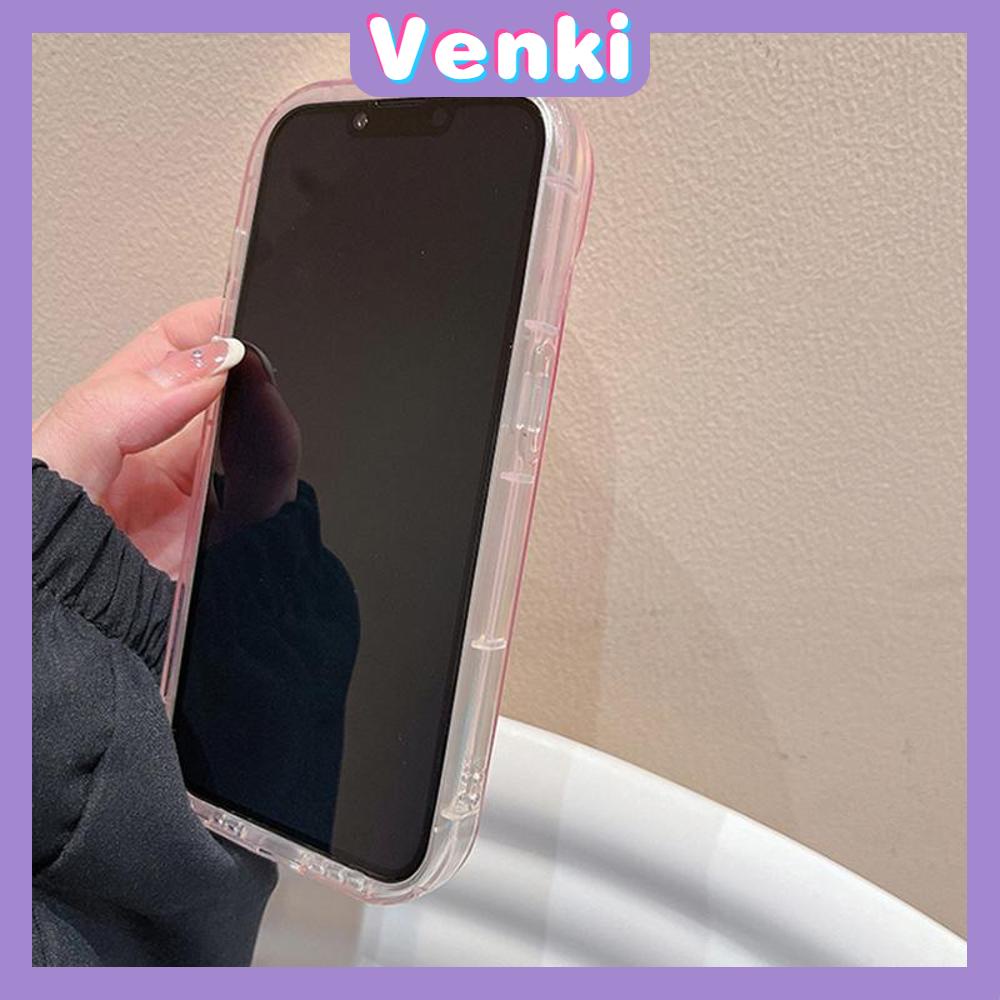 VENKI - For iPhone 11 iPhone Case Laser Reflective Transparent Phone Case TPU Soft Shockproof Airbag Case Protection Happy Lucky Compatible with iPhone 14 13 Pro max 12 Pro Max xr