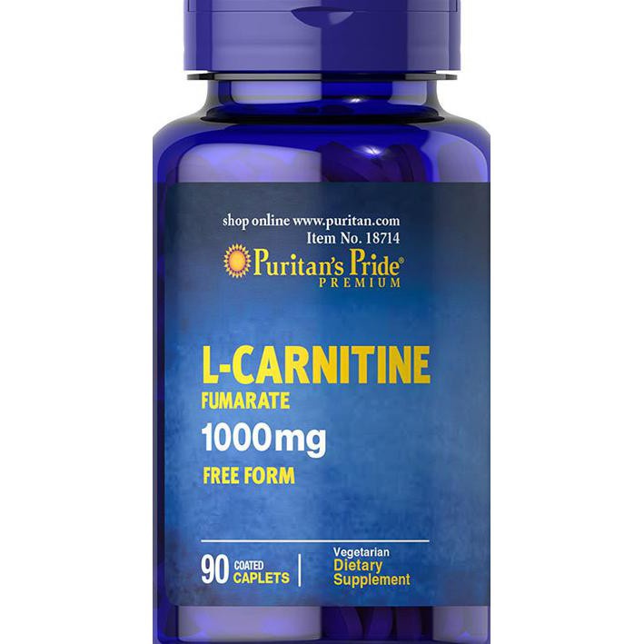 Puritan Obat L-Carnitine 1000mg - Pembakar Lemak Pelangsing 90 Tablet - Obat L Carnitine Asli