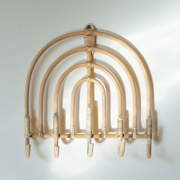 hanger gantungan baju anak rotan