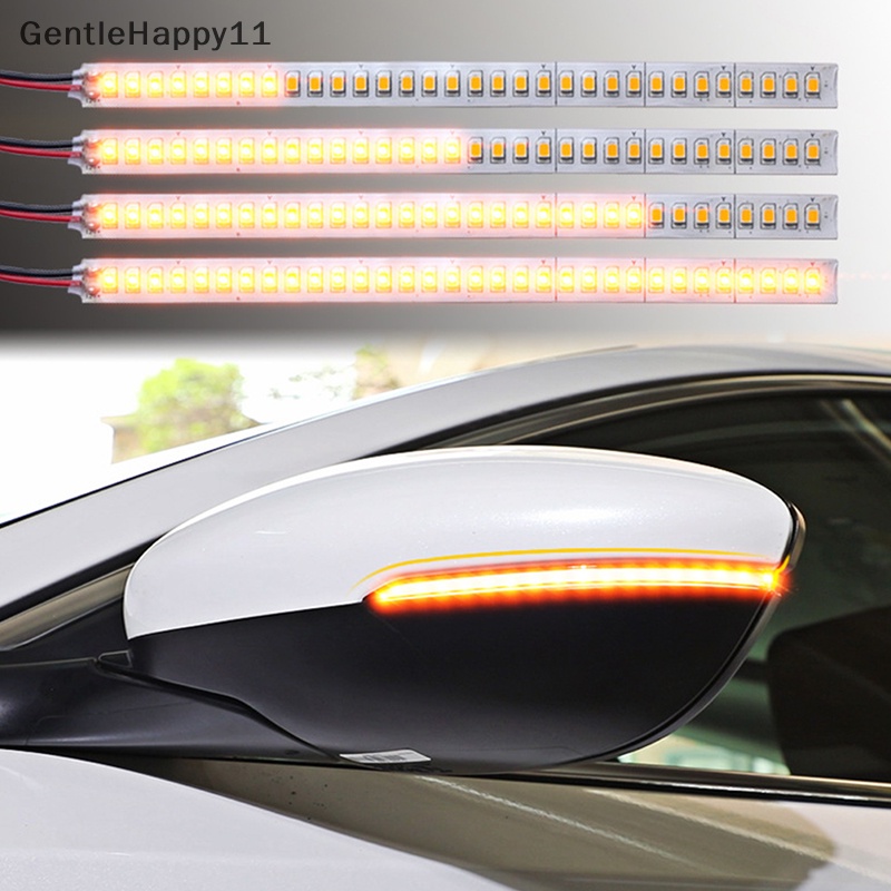 Gentlehappy 1pcs Lampu Indikator Spion Mobil Streamer Strip Mengalir Sein LED id