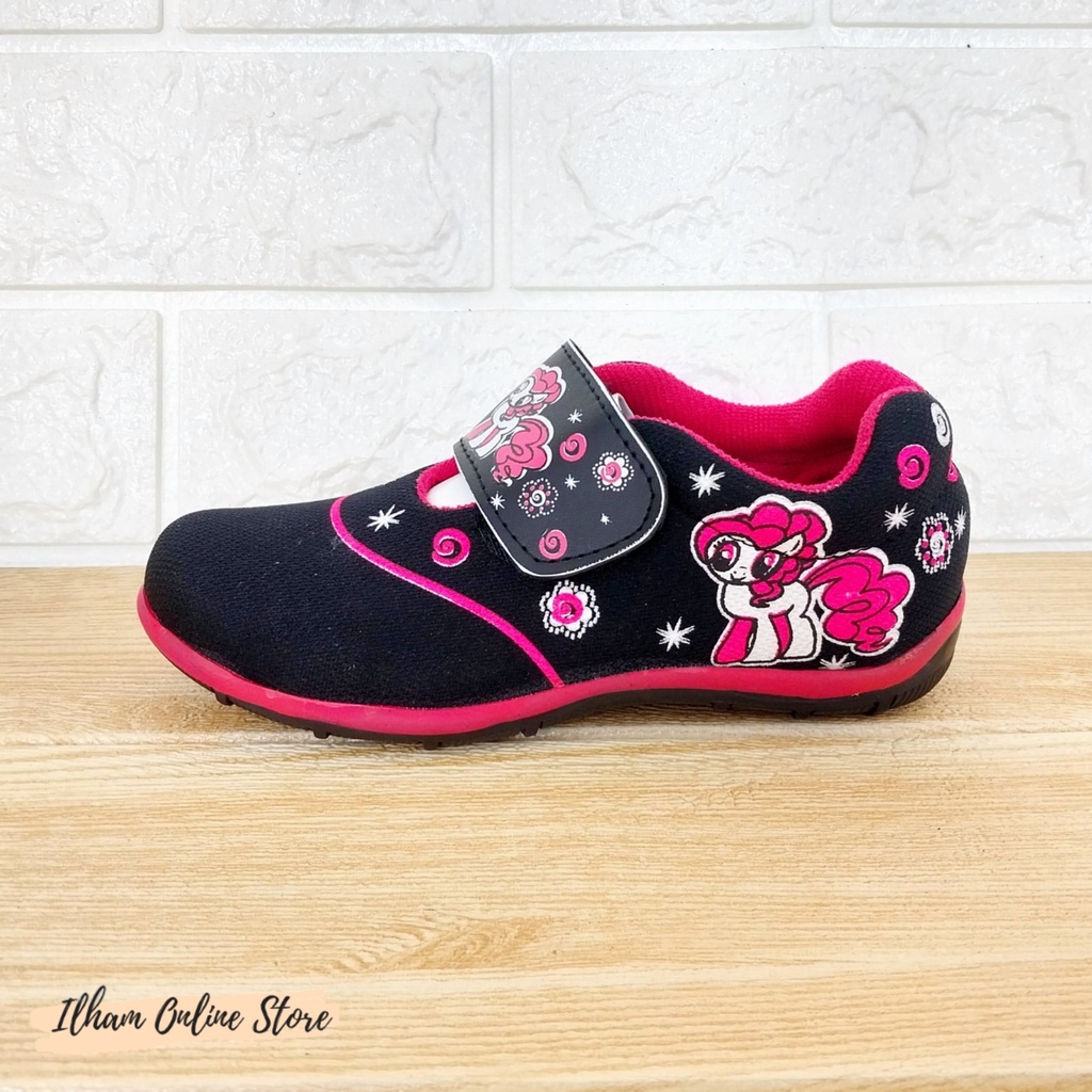 Sporty LB Little Pony Sepatu Anak Perempuan Size 26-35 Hitam Ungu