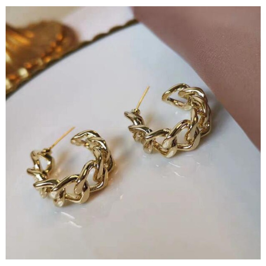 Anting Stud E6190 ROPE 02 Korea Fashion Women Earring Giwang Tindik Aksesoris