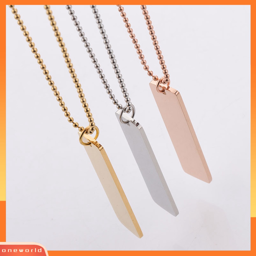 [ONE] Kalung Pendent Stainless Steel Tipis Geometris Manik Bulat Leher Rantai Fashion Perhiasan