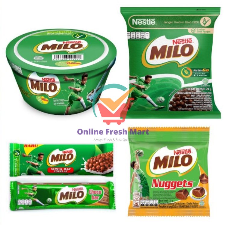 

MILO Aneka Cemilan Snack Choco sereal cup Bar cokelat nuggets