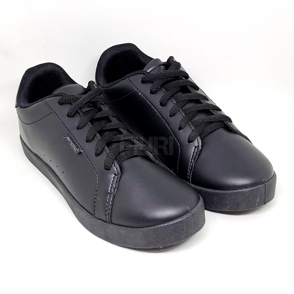 FIURI - ANDO - BERLY 37-40 FULL HITAM - Sepatu Kets Wanita-Sneakers Wanita-Sepatu Olahraga Wanita-Casual-Sepatu Jogging Lari Fitness Gym Senam Wanita-Sepatu Anak Perempuan Cewek-Sepatu Sekolah Berperekat SD SMP SMA