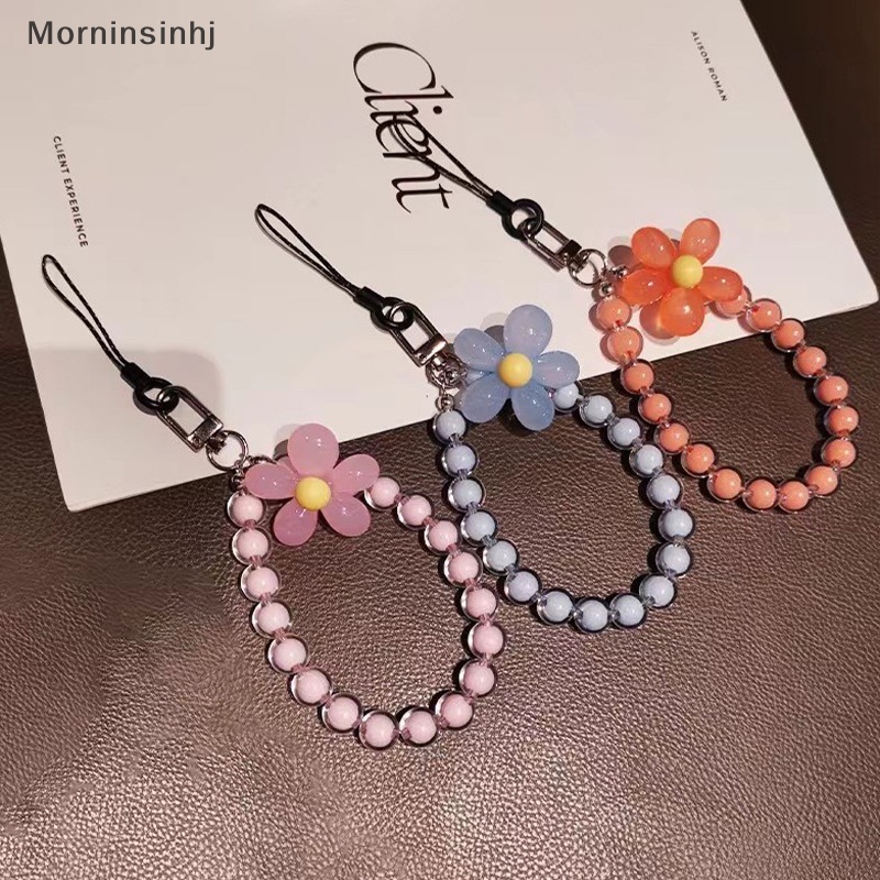 Mornin 1pc Manik Kristal Warna-Warni Macaron String Fashion Ponsel Lanyard Ins Gaya Handmade Manik-Manik Anti-Hilang Rantai Ponsel id