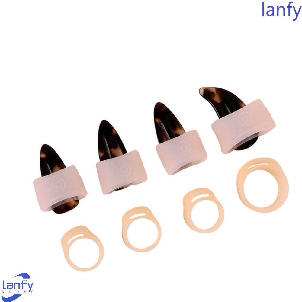 Lanfy Guzheng Nail Cover Set Silikon Untuk Tangan Kiri Finger Picks Guzheng Praktek String Instrumen Aksesoris Alat Musik Penutup Pelindung Kuku