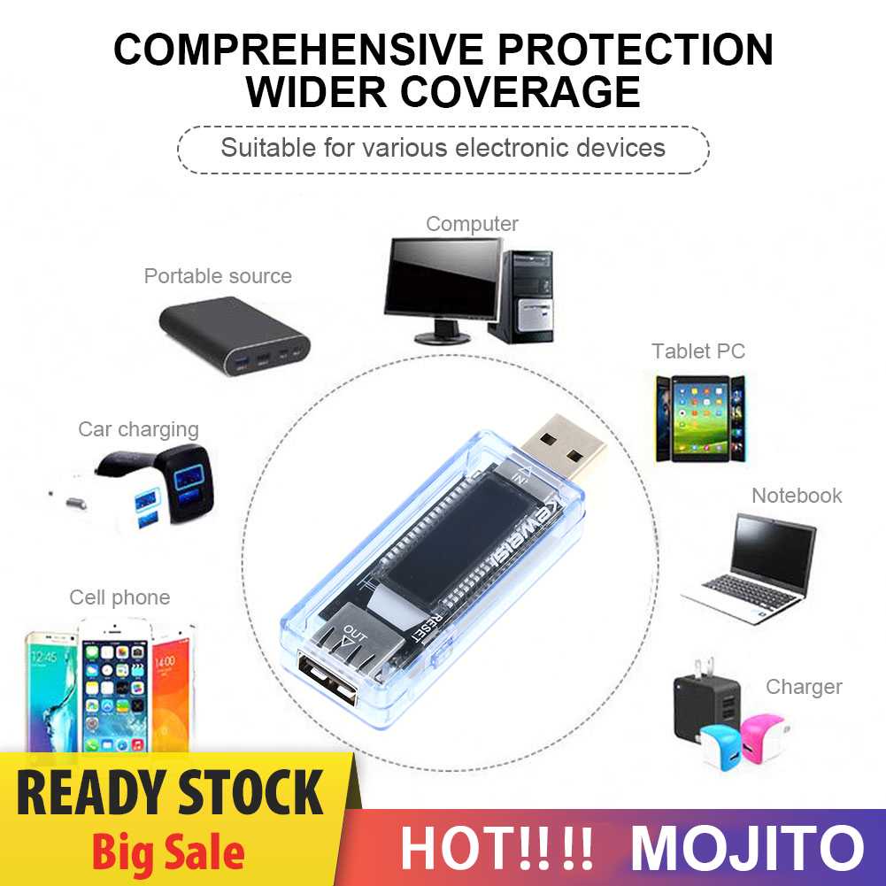 Mini USB Tester Current Voltage Charger Capacity Tester Pengukur Tegangan Arus