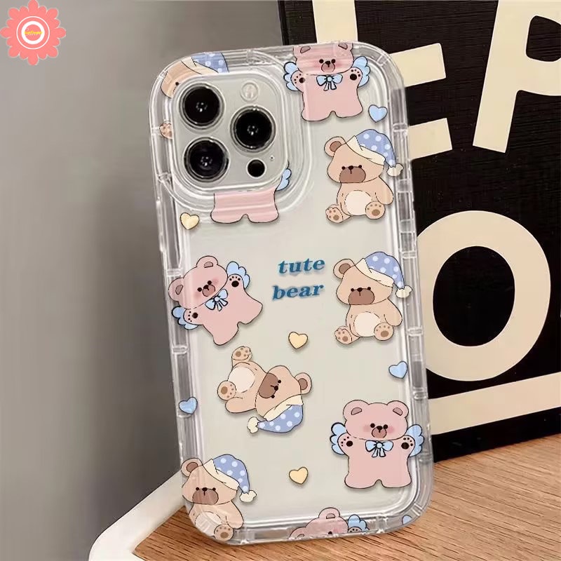 Casing Bunga Tulip Kartun Kelinci Beruang Lucu Untuk Realme C25s C35 C12 C11 2020 C25 C55 C33 C15 9i 5 6i 5i 5s 7i C21Y C30 C20 C25Y C30S C17 C2 C11 2021 C1 C3 Airbag Bening Soft Case