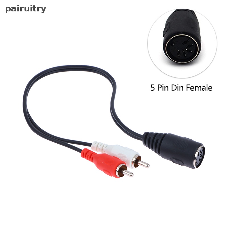 Prt 5pin Din Female To 2kabel RCA Male Plug AMP Profesional Grade Audio Kompatibel Dengan Sistem Quad Stereo Bang &amp; Olufsen Naim PRT