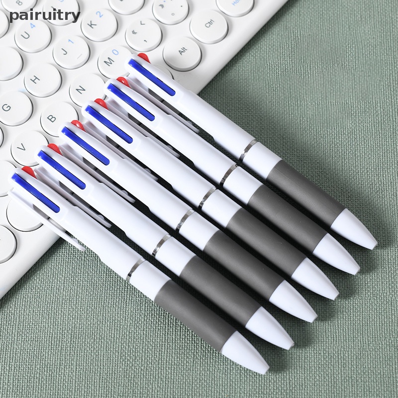 Prt 3warna Dalam1 Press Bolpoin Classic Ballpoint Pen Wrig Pen Kantor Sekolah Wrig Alat Tulis Merah Hitam Biru 0.7mm Pulpen PRT