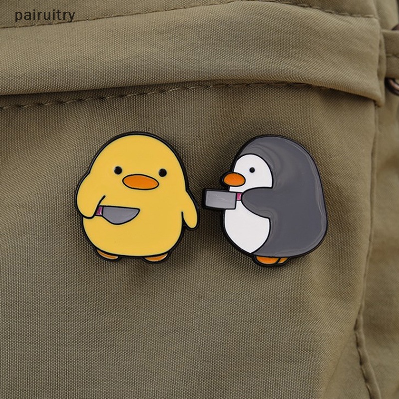 Prt Cutie Killer Enamel Pin Cewek Pinguin Kecil Belati Bros Kerah Lencana Kartun Hewan Menyenangkan Perhiasan Hadiah Untuk Anak-Anak Teman PRT