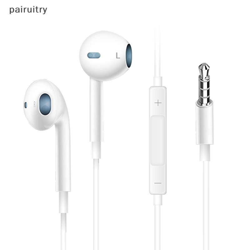 Prt Headphone Kabel Dengan Mikrofon 3.5mm Earphone Plug In-Ear Headphone Musik Earplug Headphone Ergonomis Untuk Smartphone PRT