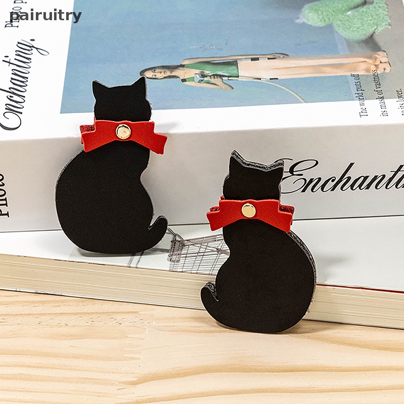 Prt High Quality PU Leather Cat Bookmark Siswa Membaca Kulit Halaman Buku Folder Hadiah Lucu Animal Mini Bookmark Untuk Pecinta Membaca PRT