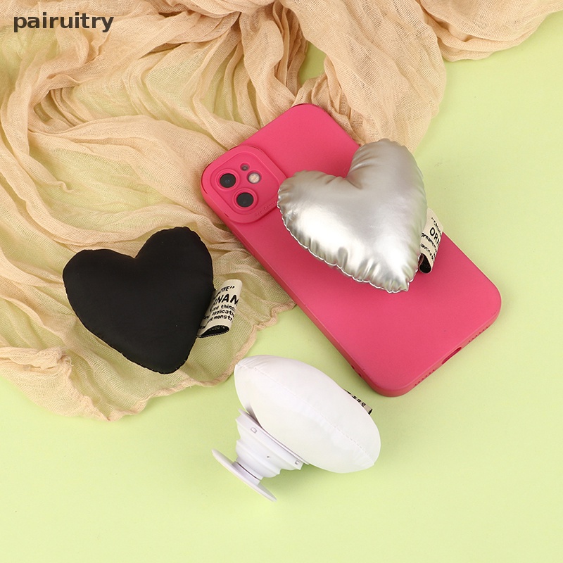 Prt Cute 3D Love Heart Phone Grip Case Grips Trendy Holder Ring Untuk iPhone Stand PRT