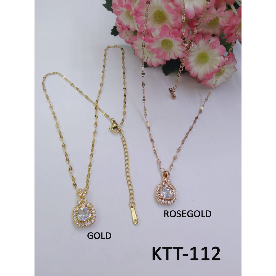 KALUNG TITANIUM EMAS GOLD DIAM KOTAK TERMURAH / DUNIA GELANG