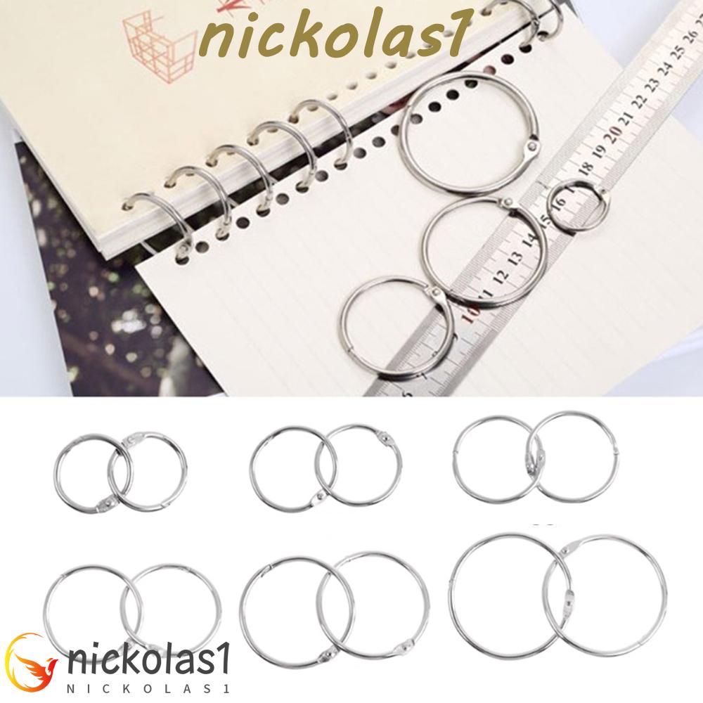 Nickolas1 Pengikat Cincin Logam Kantor Album Foto DIY Album Scrapbook Split Ring High Quality Binding Supplies Circle Book Binder