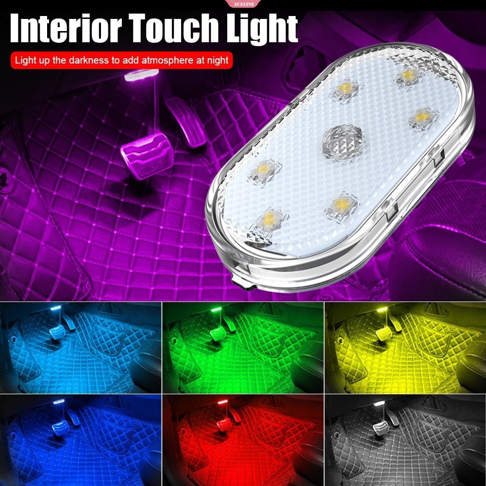 1pc Sensor Sentuh USB LED Interior Light Lampu LED Lampu Plafon Mobil Lampu Baca Dekorasi Mobil Atap Interior Lighting [ZXL]