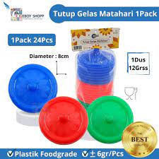 Tutup Gelas Warna Warni Per Pack Isi 24 Pcs jp02