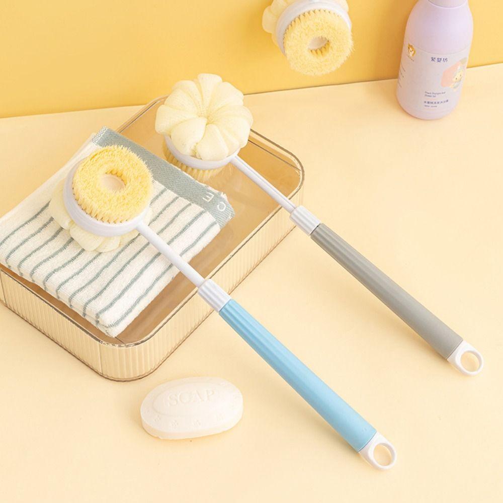 【 ELEGANT 】 Sikat Mandi Nyaman Scalable Gagang Panjang Exfoliating Pembersih Kulit SPA Body Brushes