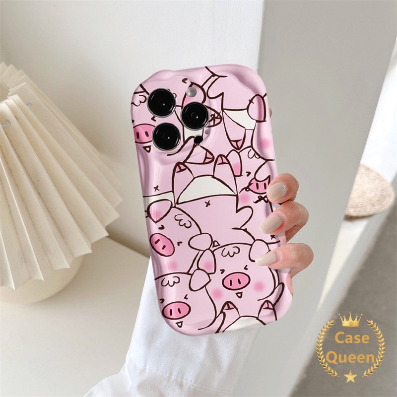 Pasangan Graffiti Hewan Kecil Monster Case Untuk Redmi 9C A1 10 9A A2 10A 9C NFC Redmi Note8 11s 11 9 Kartun Lucu Kodok Winnie The Pooh Kelinci Babi Indah 3D Bergelombang Melengkung Penutup Tepi