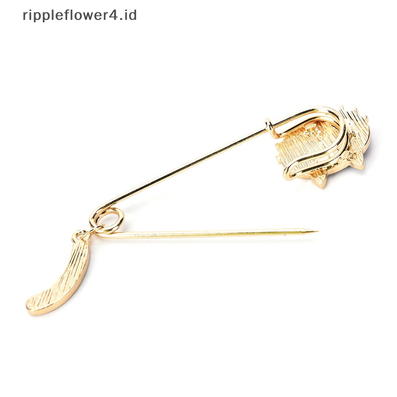 {rippleflower4.id} Kucing Hitam Putih Lucu Drop Minyak Indah Bros Pin Fashion Wanita Perhiasan~