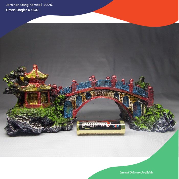 hiasan aquarium jembatan thailand, dekorasi aquarium jembatan thailand, hiasan aquarium jembatan, de