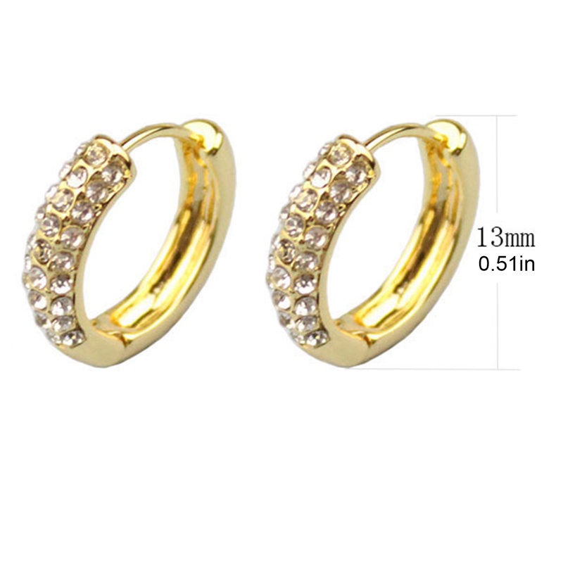 Cubic Zircon Hoop Earrings Untuk Wanita Pria Huggie Cartilage Cuff Bulat Lingkaran Anting Pernikahan Perhiasan Aksesori